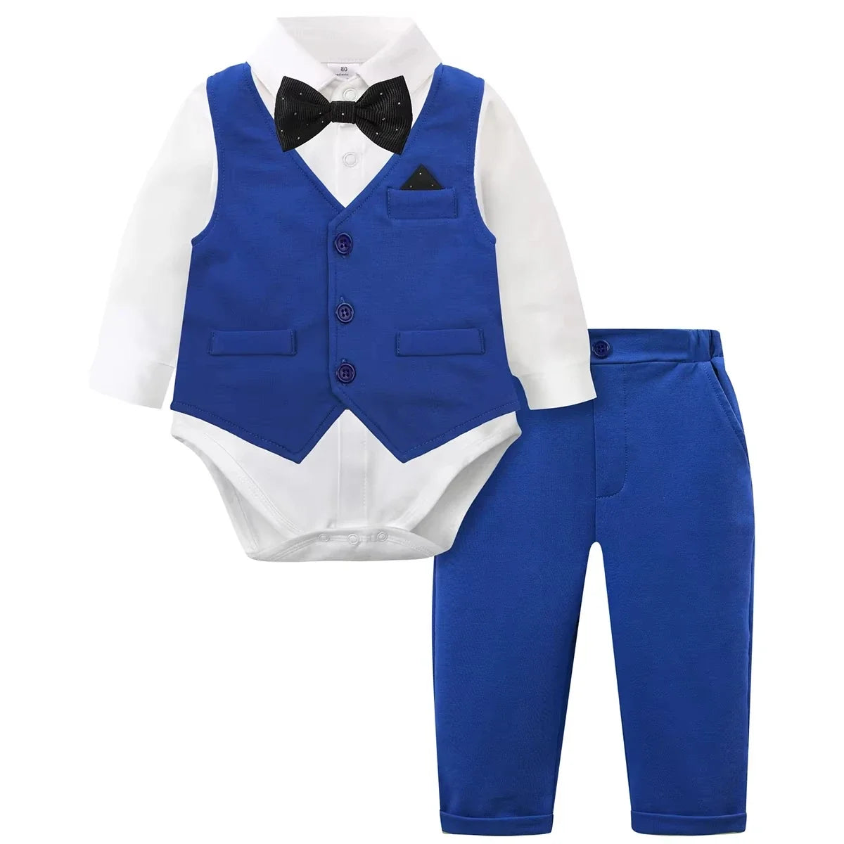 Baby Tuxedo Boys Suit Infant Wedding Gentleman Formal Dress Easter Ring Bearer Outfit Set Toddler Birthday Party Gift Clothes