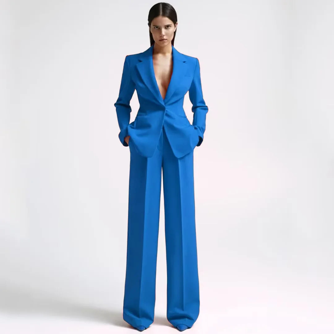 Mint Green 2-Piece Women's Pant Suits Elegant Wedding Occasion Clothing Slim Fit Formal Office Lady Blazer Set(Jacket+Pants)