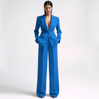 Mint Green 2-Piece Women's Pant Suits Elegant Wedding Occasion Clothing Slim Fit Formal Office Lady Blazer Set(Jacket+Pants)