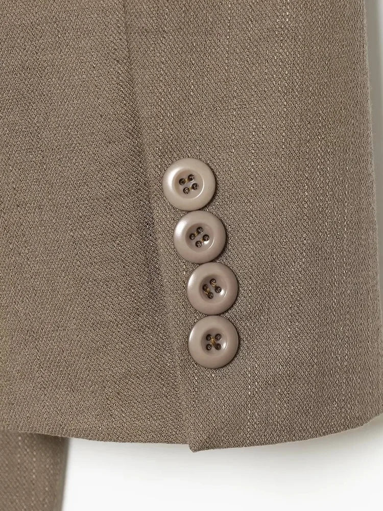Women Oversized Blazer Single Breasted Lapel Long Sleeve Loose Suit Jacket Elegant Casual Office Lady Outerwear