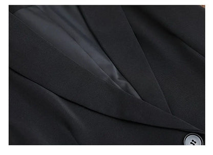 Autumn New Casual Lined Blazer Vest For Women Korean Loose Single Buckle Sleeveless Suit Coat Female Waistcoat Black Vest