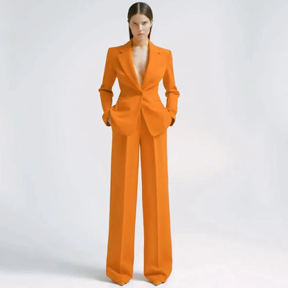 Mint Green 2-Piece Women's Pant Suits Elegant Wedding Occasion Clothing Slim Fit Formal Office Lady Blazer Set(Jacket+Pants)