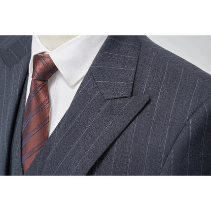 Men's Suit Set for Broad Shoulders – Single Breasted Straight Fit Wedding & Business Suit with Adjustable Trousers