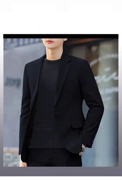 Blazer: Outdoor Men Fashion Gentleman Stylish and Versatile Trendy Casual Best for Best Man Formal Workwear Professional Blazer