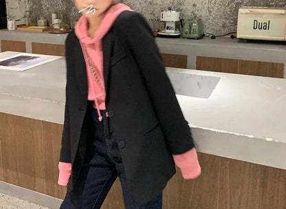Women's Slim Fit Long Sleeve Blazer Elegant Office Blazer Casual Korean Fashion Street Trend Spring Autumn New