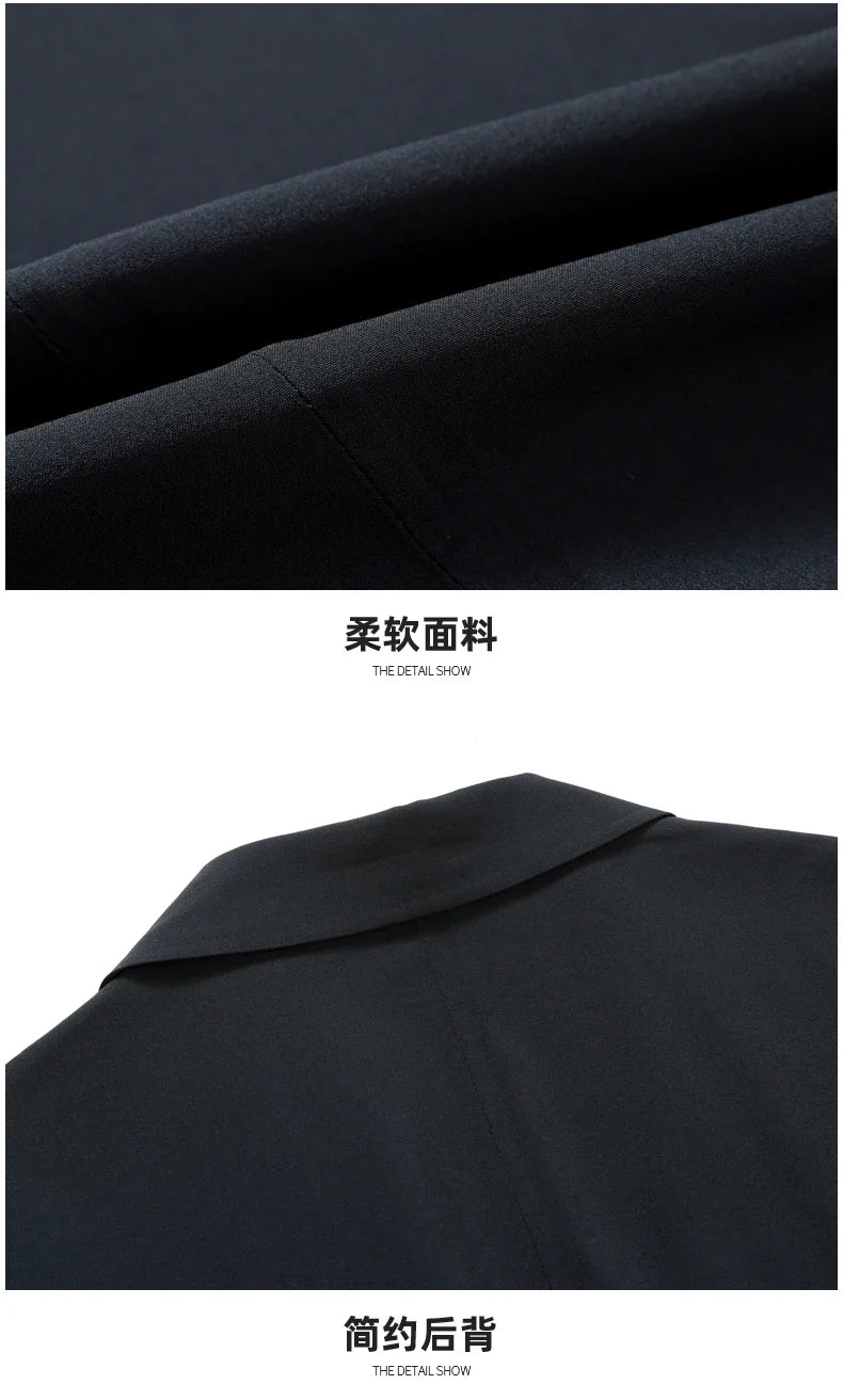 Men's new sun protection fabric business casual suit jacket - anti-wrinkle, no ironing, ice silk, seamless luxurious top