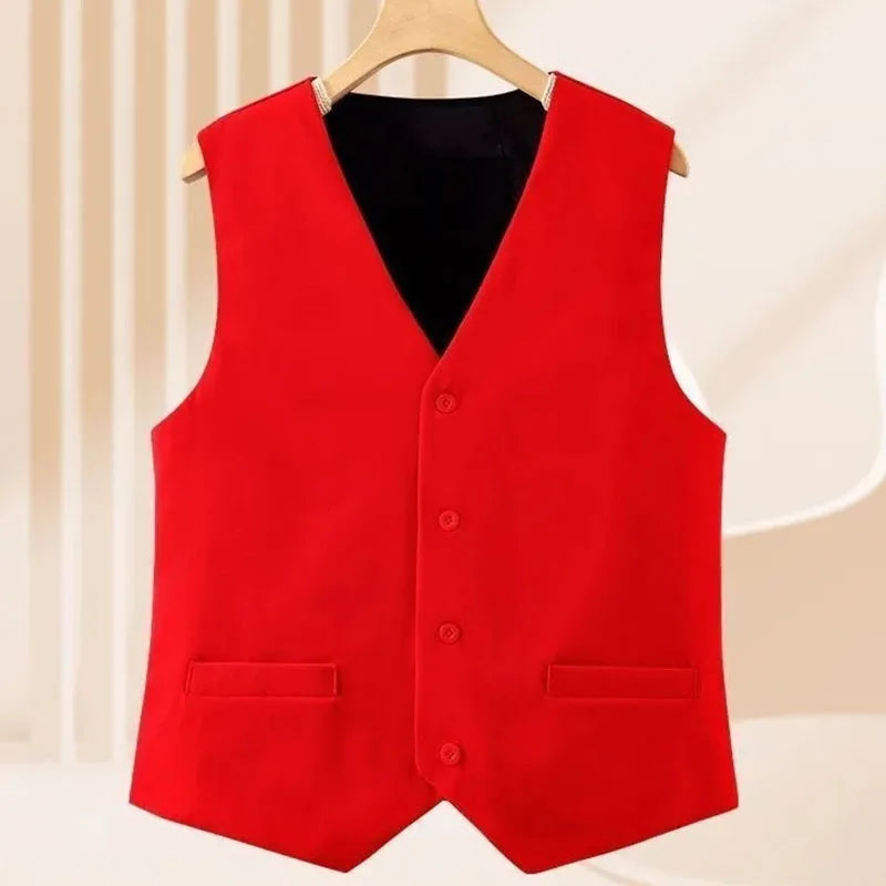 Spring Femme Casual Short Waistcoat Korean Ladies Fashion Large Size 5XL Cardigan Vest Autumn Women V Neck Loose Suit Sleeveless