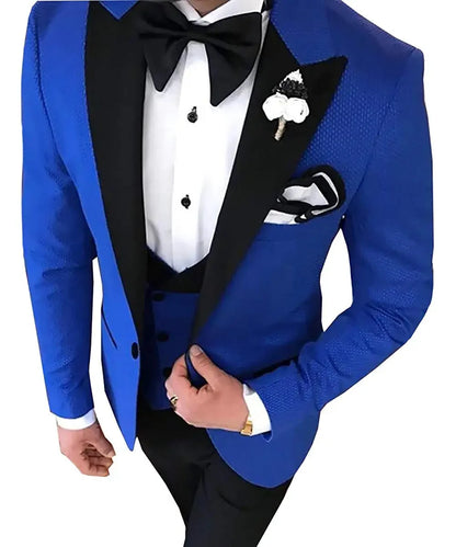 Men wedding Suits For Men Custom Made Groom Groomsmen Tuxedos Wedding Men Suit Terno Masculino(Jacket+Pant+Vest)