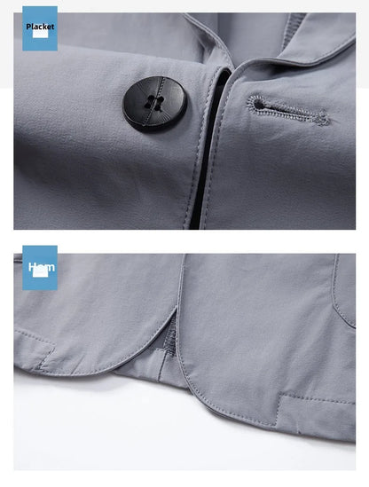 Sun Protection Lightweight Blazer - Fashionable Business Outdoor Travel Wedding Casual Korean Style Men's Lightweight Blazer