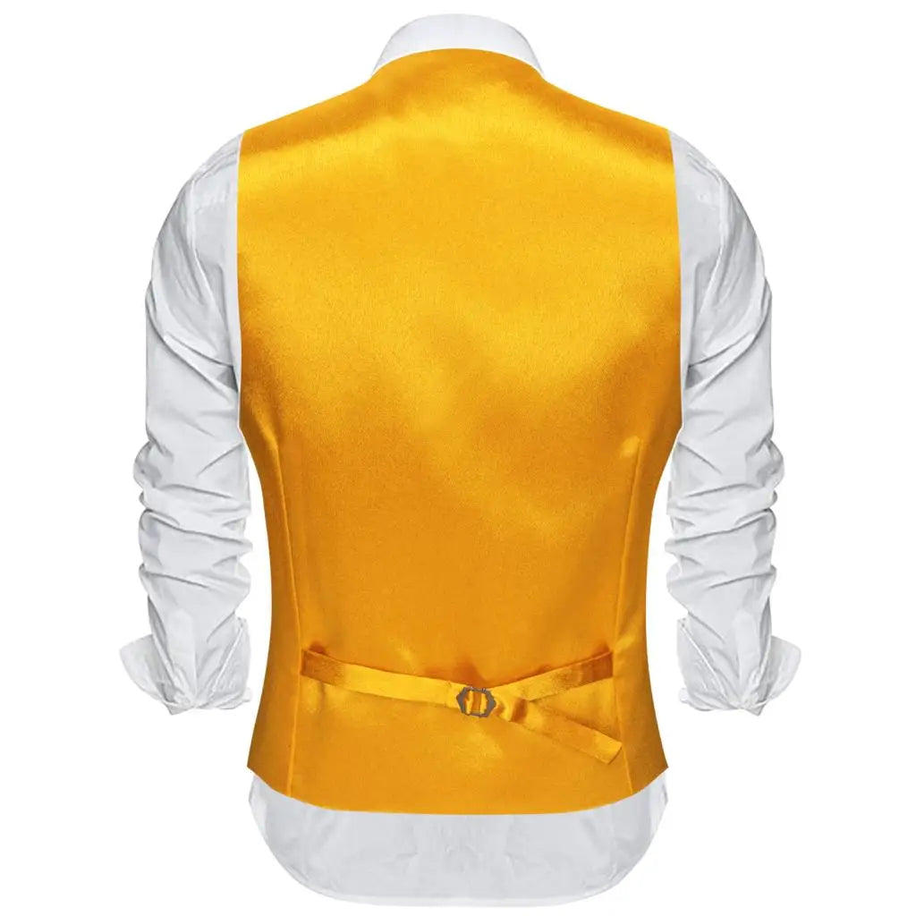 Men's Satin Vest Slim Fit Single-Breasted Waistcoat for Weddings and Formal Occasions