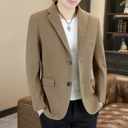Blazer's New Men's Business Gentleman Korean-style Wedding Fashion Trendy Slimming Versatile High-end Casual Accessory Blazer