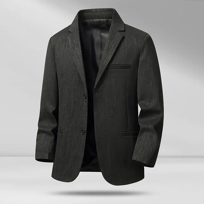 Men's Light Business Casual Blazer | 3D Tailored Anti-Wrinkle Polyester Suit Jacket | Slim Fit, Easy Care, Windproof