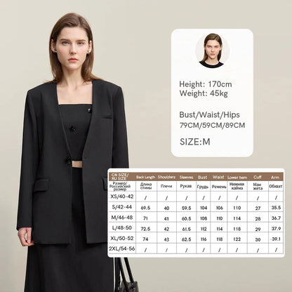 Women's Jacket 2026 Autumn New Bead Sheet Flower V-Neck Women's Blazer Straight Elegant Shoulder Pad Blazers Top 12621026