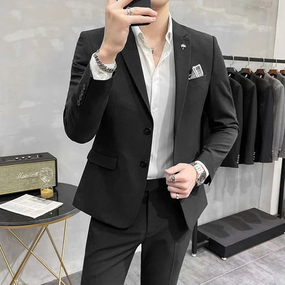 Men's Slim Fit Wedding Suit – Blazer & Pants Set