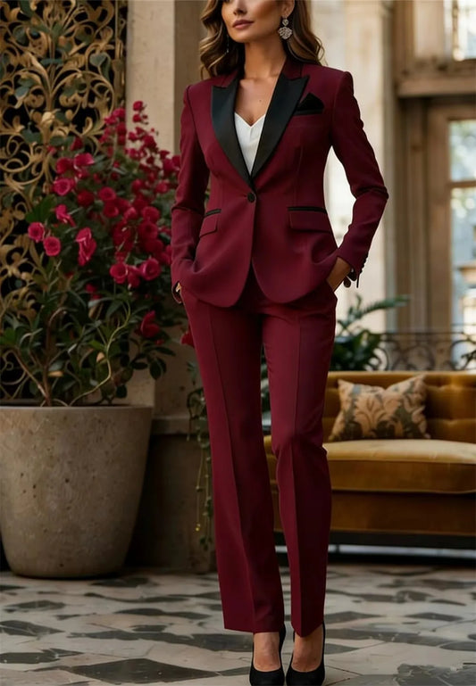 New Women’s 3 Pcs Suits Set Luxury Tailored Lady Office Pantsuits Elegant Evening Outfit Formal Party Prom Wear(Jacket+Pants)