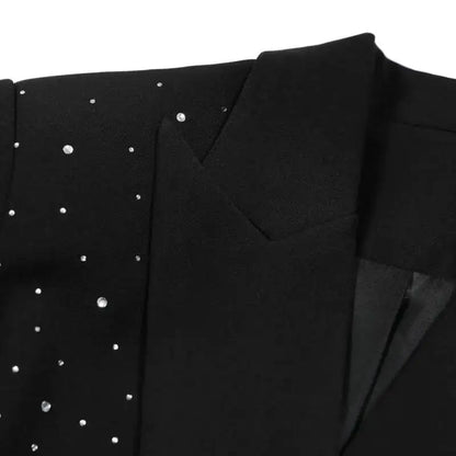 Spring Autumn New Women Niche Design Streetwear Stylish Blazer Fashion Decorated Diamonds Versatile Slimming Jackets HK9494