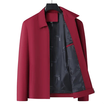 New Spring and Autumn Men's Fashionable Gentleman Business Camping Outdoor Travel Casual Dad's Suit Executive Lapel Jacket