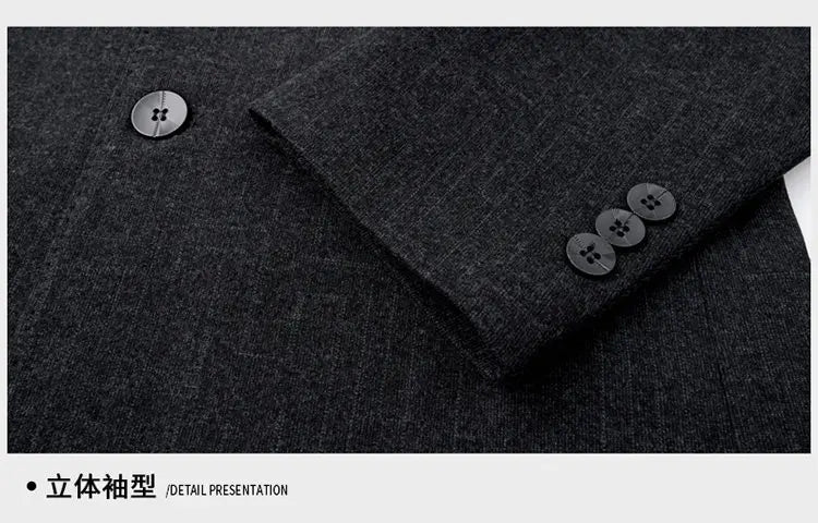 Men's Smart Casual Blazer Single Breasted Dark Pattern Coffee & Grey Spring Autumn