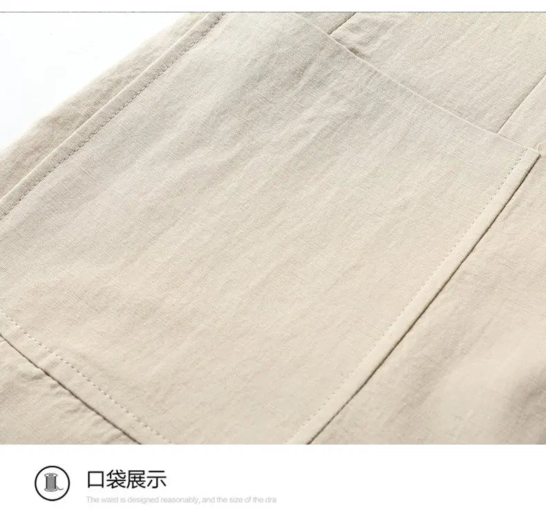 Spring and Autumn Slim-Fit Men's Stylish and Handsome Business Suits with Mid-Calf Length Jackets and Young Men's Linen Shirts