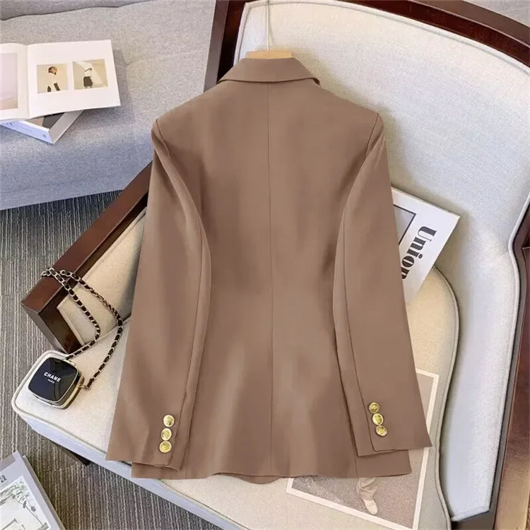 Slim Fit Women's Office Blazer High-End Casual Korean Fashion Spring Autumn New Loose Blazers Temperament Coats for Women