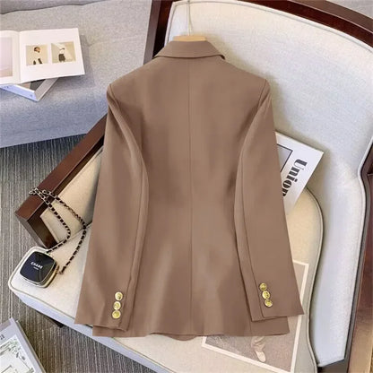 Slim Fit Women's Office Blazer High-End Casual Korean Fashion Spring Autumn New Loose Blazers Temperament Coats for Women