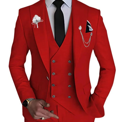 Men's 3-Piece Slim Fit Suit Set – Single Breasted, Straight Fit, Formal & Casual Occasions