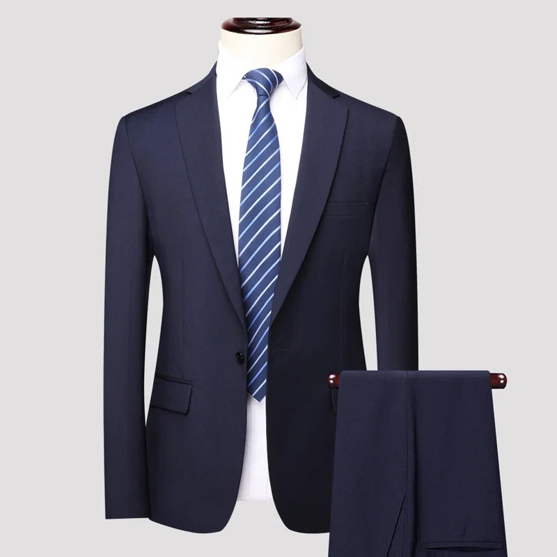 Suits for Men, College Students, Civil Servants, Business Interviews, Formal Wear, Weddings, Grooms, Best Men, Two-Piece Suits