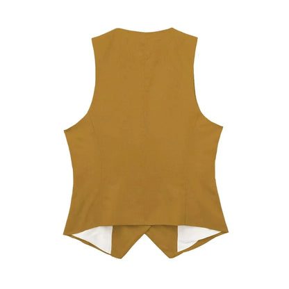 Fashion Women's Vest Linen Sleeveless Suit Vest Coat for Women Autumn Korean Female Black White Suit Vest Top