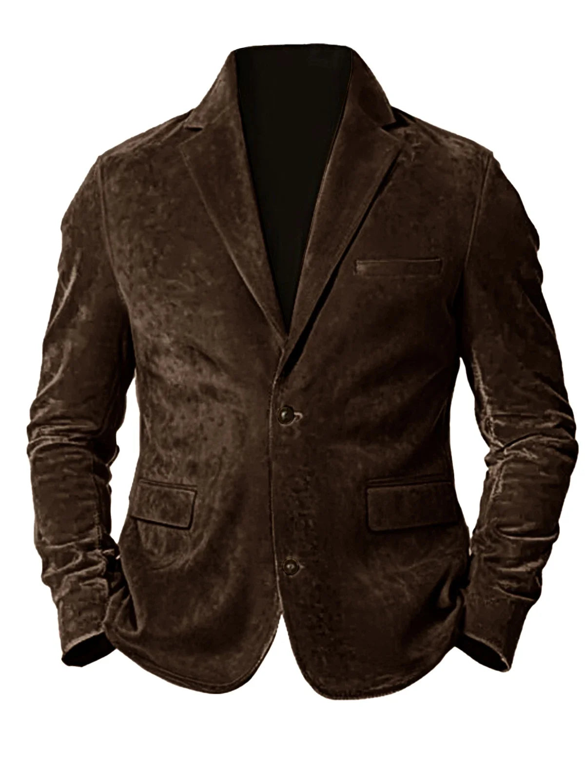 Men's Faux Suede Jackets Casual Retro Formal Coats for Men Fashion Slim Fit Jacket Comfortable Commuter Clothing