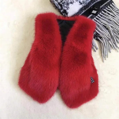 Women Fur Vest New Autumn Winter Female Waistcoat Korean Warm White Black Pink Faux Fur Jacket Fashion Tank Top Sleeveless Coats