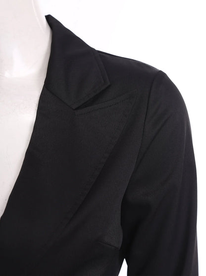 Womens Nightclub Cocktails Tailcoat Waitress Cosplay Costume Blazer Jackets Swallowtail Jacket Tuxedo Coat Jazz Dance Costume
