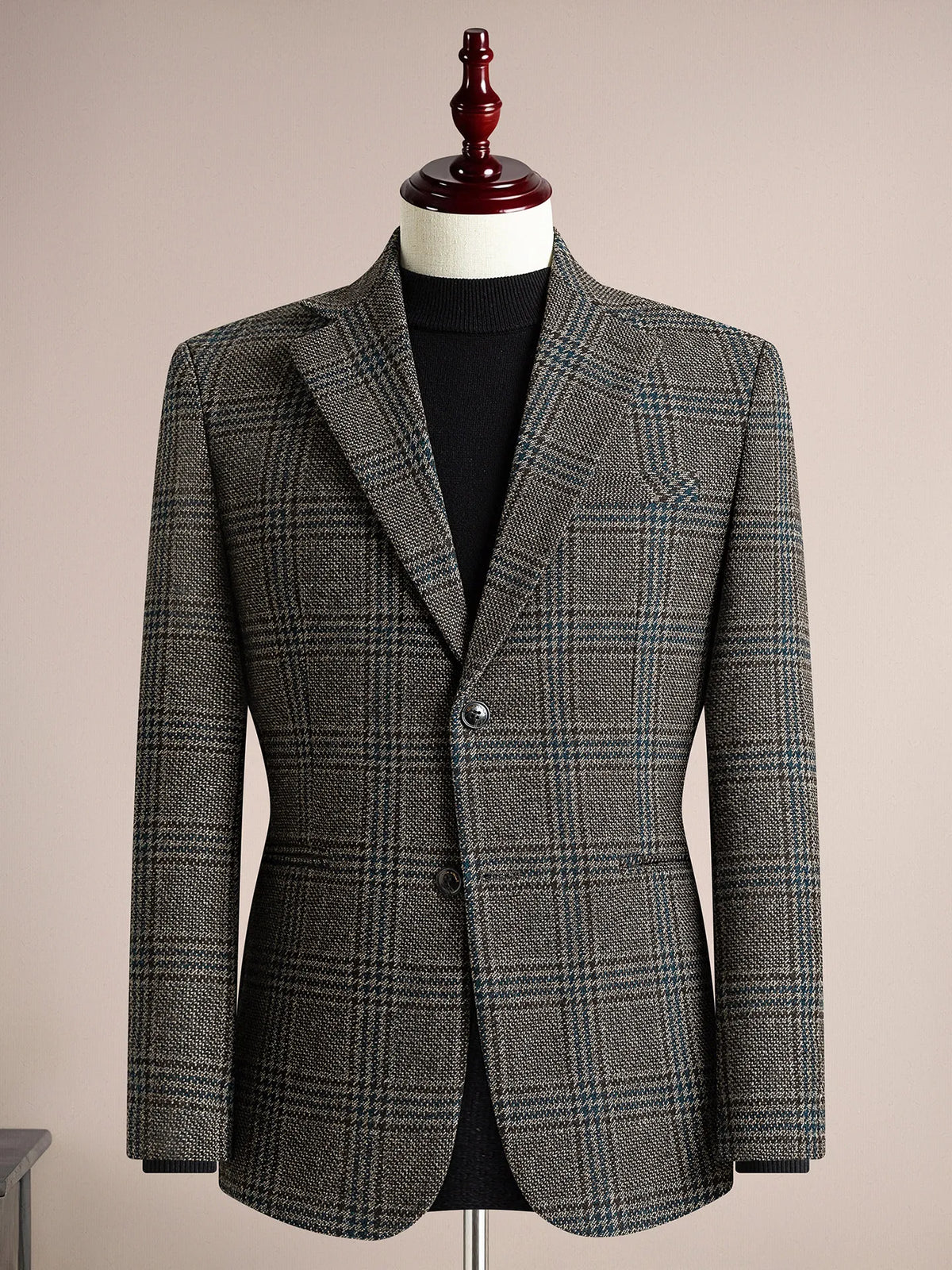 High Quality Retro Fashion 50% Woolen Men's Suit Jacket Autumn Winter Thicken Warm Business Slim Casual Wedding Coats Tailcoat