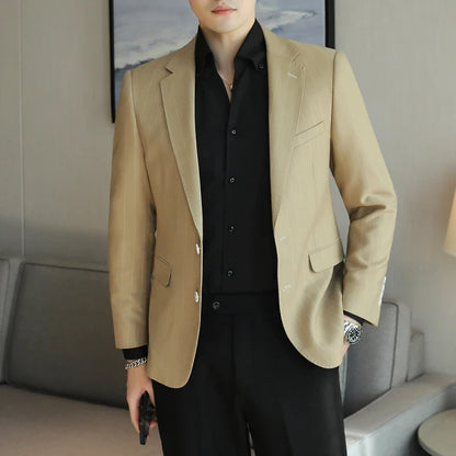2024 Slim Fit Men's Wedding Casual Suit High-End All-in-One Handsome Two Button Fashion Boutique Single West Coat S-5XL