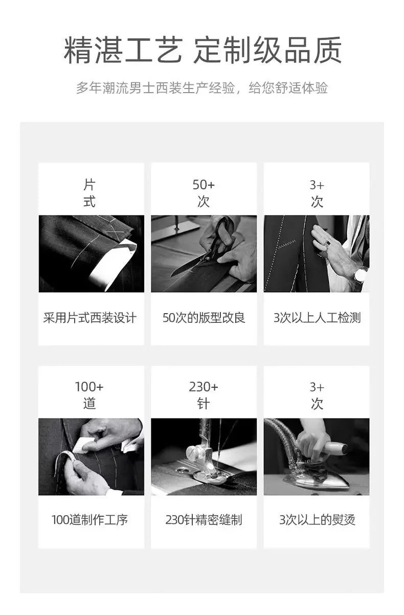 2026 Blazer's New Men's Fashion Business Outdoor Banquet Versatile Wedding Hosting Dress, Actor Gentleman Casual Scarf Blazer