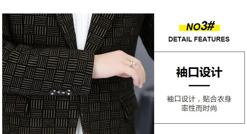 2026 Blazer Autumn and Winter Men's Fashion Outdoor Wedding Trend Slimming Business Casual Korean Version Thickened Warm Blazer