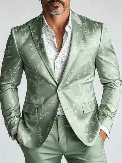 Men's Classic Business Blazer Notched Lapel Single Breasted Slim Fit Wedding Groom Party Prom Formal Jacket For Men Outerwear