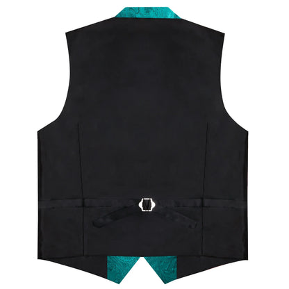 Men's Suit Vest & Tie Set – Paisley Jacquard Waistcoat for Weddings and Formal Occasions