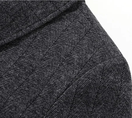 Mens Designer Knitted Wool Stretch Coat Casual Business Handsome Overcoat High Quality Fashion 2024