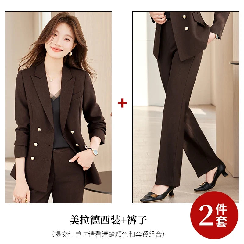 Fashionable professional women's wear. Two-piece pants + blazer, exquisite elegant, new style for spring summer 2026