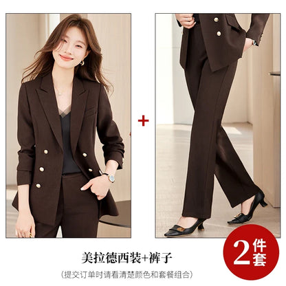 Fashionable professional women's wear. Two-piece pants + blazer, exquisite elegant, new style for spring summer 2026