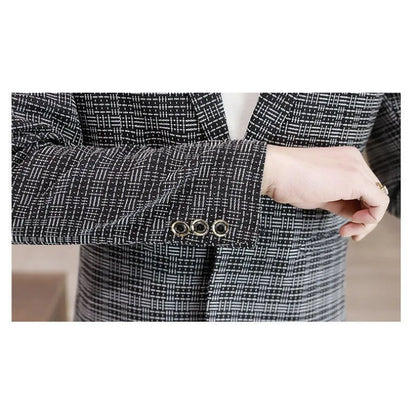 KIDWHXR Suit Coat Man British Style Striped Single-breasted Men Blazer Slim Long Sleeve Comfortable Male Casual Outerwear