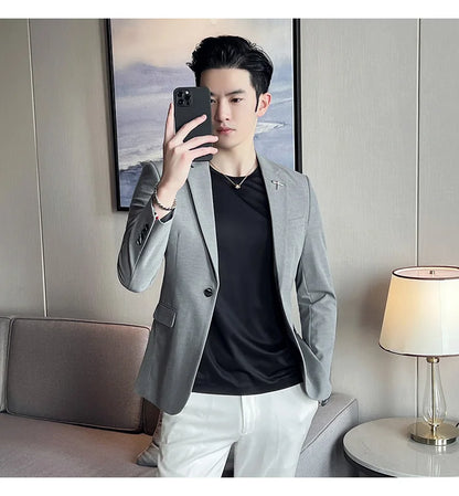 Men's Blazer Suit Jacket – Smart Casual & Business Style – 1 or 2 Button – Wedding & Party
