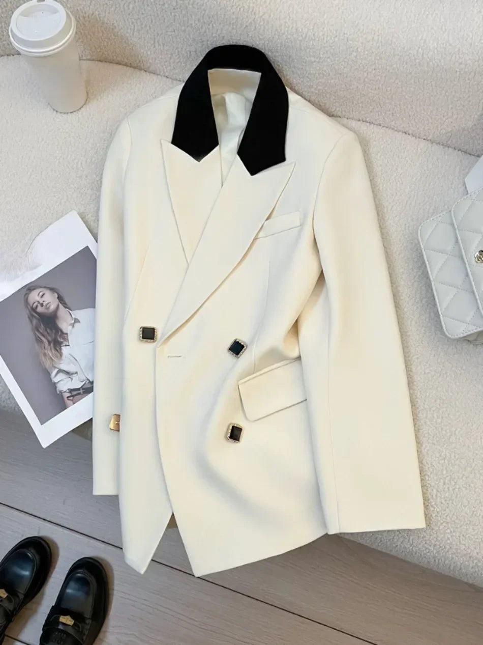 Women's Blazers Spring Autumn New Korean Fashion Long Sleeves Versatile Office Blazer Coats Casual Loose Street Trends Blazers