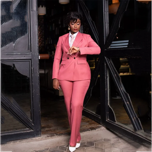 Women's Suit Tailored Made Slim Fit Peaked Lapel Front Flat Smart Casual Female Outfit For Party Event Daily Formal Occasions