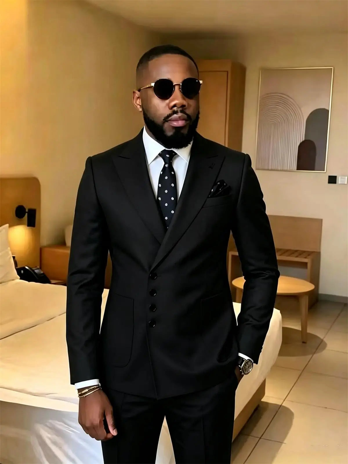 Slim Fit Men's Suits Single Breasted 2 Piece Jacket Pants Sets Wedding Formal Business Dinner Tuxedo High Quality Male Clothing
