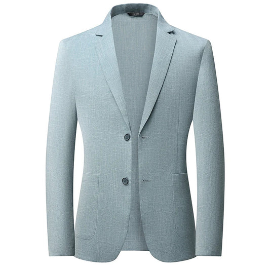 Men's Casual Blazer – Sun Protection Silk Jacquard Suit Jacket for Smart Casual Occasions