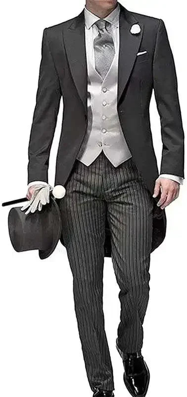 3-Piece Men's Slim Fit Suit – Italian Gentleman Style Wedding & Formal Tuxedo