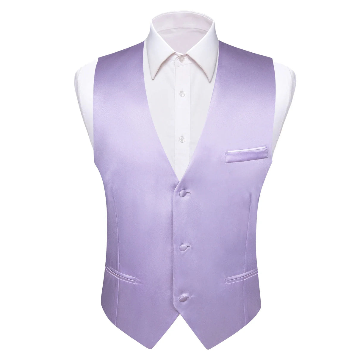Men's Satin Vest Slim Fit Single-Breasted Waistcoat for Weddings and Formal Occasions