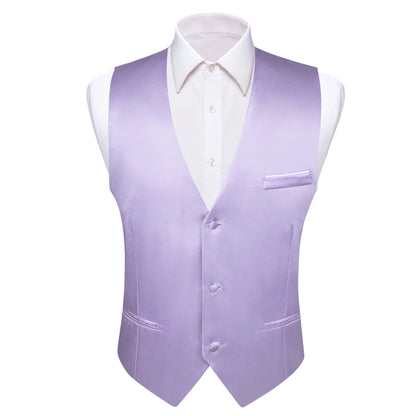 Men's Satin Vest Slim Fit Single-Breasted Waistcoat for Weddings and Formal Occasions