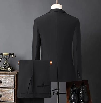 Men's Smart Casual Single Breasted Suit – Wedding, Business & Banquet